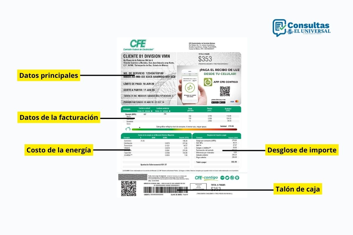 Imprimir recibo de luz CFE