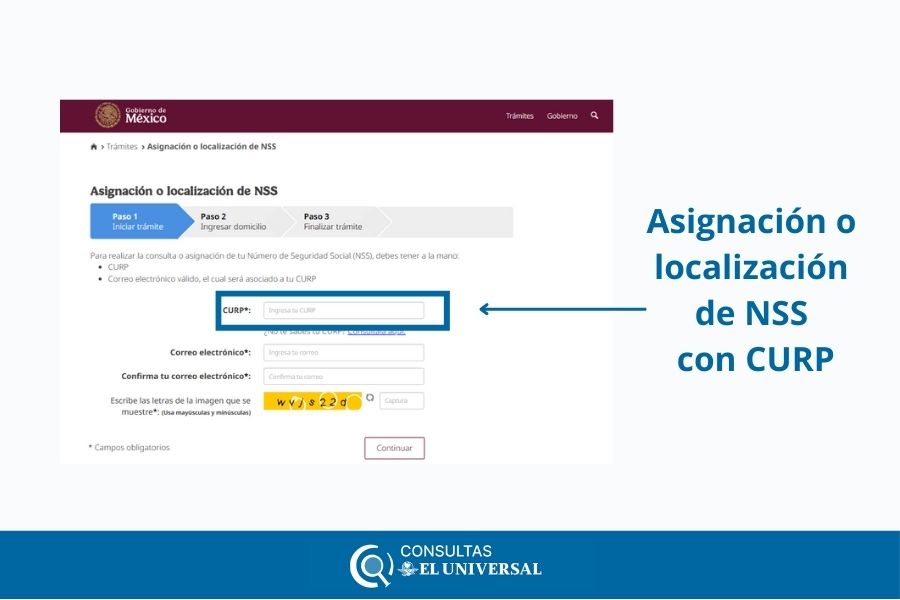 Consultar Número de Seguridad Social del IMSS con CURP