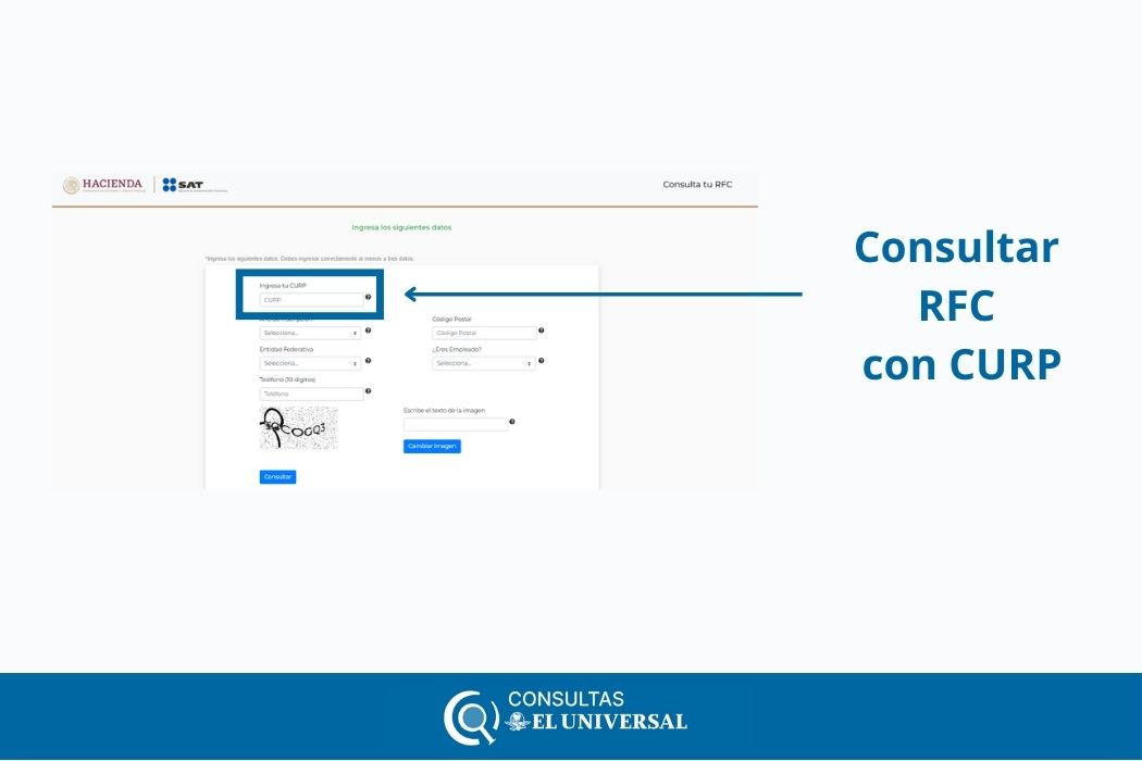 Consultar RFC con CURP